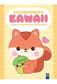 Kolorowanka Kawaii z grubym lakierowanym obrysem. Wiewi�rka