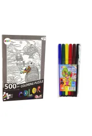 Puzzle 500 el. do kolorowania Ocean LeanToys