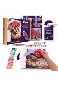 Sensory Art Okto Zestaw do modelowania i malowania 3D Kot w wianku z kwiat�w 30x40 cm