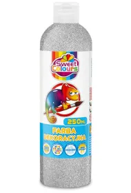 Sweet colours Farba dekoracyjna brokatowa srebrna 250ml