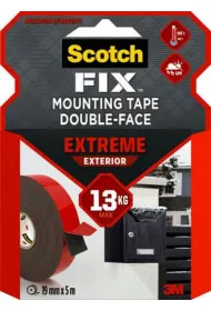 Scotch Ta�ma monta�owa dwustronna czarna 19mm x 5m
