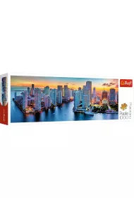 Puzzle panoramiczne 1000 el. Miami o zmroku Trefl
