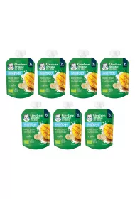 Gerber Organic Deser w tubce banany, mango z jogurtem i patkami zb po 6. miesicu Zgrzewka 7 x 80 g Bio