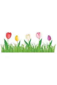 LearnHow Dekoracja wiosenna - Tulipany na trawie 4el