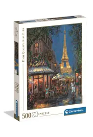 Puzzle 500 el. HQ Night At The Eiffel Cafe Clementoni