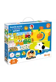 Duuu�e puzzle z dziurk� 34 el. Wie� Bright Junior Media