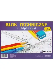 Blok techniczny a4 BIA�Y Wektor 10szt/opak