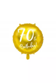 Balon foliowy 70th Birthday zoty 45cm