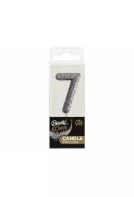 Godan �wieczka na tort cyfra 7 brokatowa 11.5x3.5cm