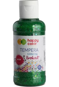 Happy Color Farba tempera brokatowa, zielona, 118 ml