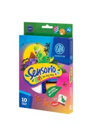 Sensorio Kids, Lekka masa plastyczna Dinozaury, 10 kolor�w Astra