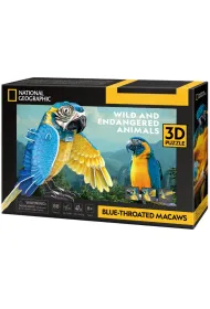 Cubic Fun puzzle 3D Zagro�one zwierz�ta - Ara szafirowa