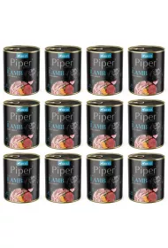 Piper Mokra karma dla psa z jagnicin i marchewk Zgrzewka 12 x 800 g