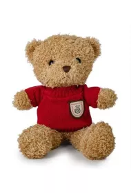Mi brzowy 22cm w sweterku czerwony Daffi