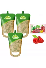 Purena Koncentrat lemoniady malina-cytryna-mita na 6l Zestaw 3 x 1 kg