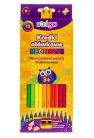 Strigo Kredki owkowe czarne drewno + temperwka 12 szt.