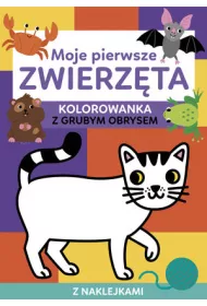 Moje pierwsze zwierzta. Kolorowanka z grubym obrysem