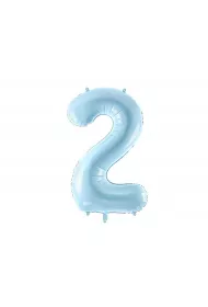 PartyDeco Balon foliowy 2 jasny niebieski 86cm