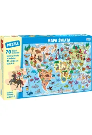 Puzzle 70 el. Mapa �wiata Jako