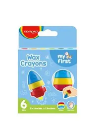Keyroad Kredki woskowe Rockets 6 kolor�w 6 szt.