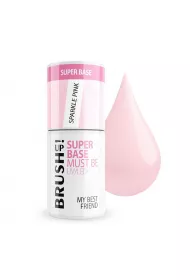 BrushUp! Super Base Must Be UV/LED baza hybrydowa do paznokci My Best Friend Sparkle Pink 5 g