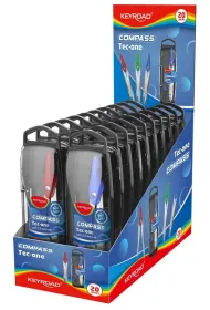 Keyroad Cyrkiel metalowy w etui z grafitami MIX