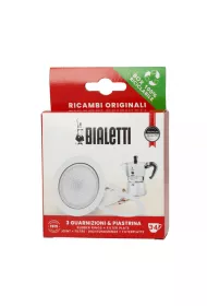 Bialetti Uszczelka (3 szt.) + sitko do kawiarek aluminiowych 3-4tz