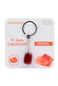 Kukartka Brelok W dniu urodzin karneol