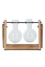 Esschert Design Wazony kolby w drewnianym stojaku
