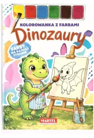 Dinozaury. Kolorowanka z farbami