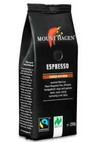 Mount Hagen Kawa ziarnista Arabica 100% espresso fair trade 250 g Bio