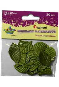 Titanum Ozdoba materia�owa li�cie jasnozielony 2,0x3,3cm