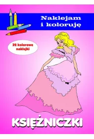 Ksi�niczki. Naklejam i koloruj�