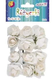 Aliga R�yczki na drucikach bia�e 7cm 12 szt