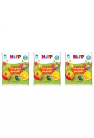 Hipp Chrupice gwiazdki owocowe dla dzieci 1-3 lata zestaw 3 x 30 g Bio