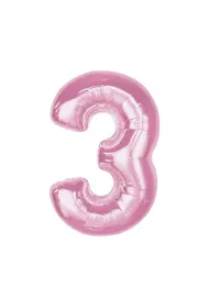 Godan Balon foliowy cyfra 3 jasnor�owa Smart 92cm