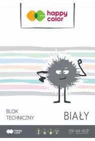 Blok techniczny A3 Happy Color 170g biay 10 szt.
