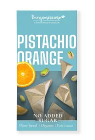 Benjamissimo Tabliczka kakaowa pistacje - pomaracza 60 g Bio