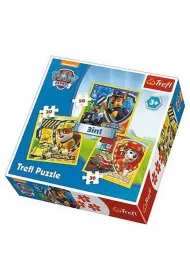 Puzzle 3w1 Marshall, Rubble i Chase Trefl