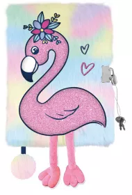 St. Majewski Pami�tnik z k��dk� A5 3D w�ochacz Flamingo 96 kartek