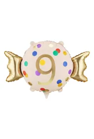 PartyDeco Balon foliowy Cukierek   9  , 61x37 cm, mix  1 op. / 1 szt.