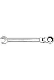 Klucz p�asko oczkowy z grzechotk� i przegubem YATO 12 mm