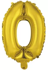Amscan Balon foliowy mini cyfra 0 zota 30,5x40cm