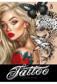 Kolorowanka A4 pionowa 8 obrazk�w Tattoo ��ta