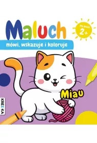 Miau. Maluch m�wi, wskazuje i koloruje