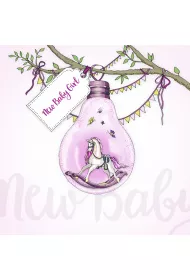 Clear Creations Karnet Swarovski kwadrat CL2801 Narodziny