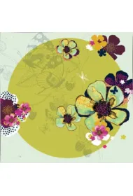 Clear Creations Karnet Kwiaty zielony Swarovski CL2912_BL