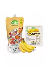 Purena Pulpa puree bananowe 100% 1 kg