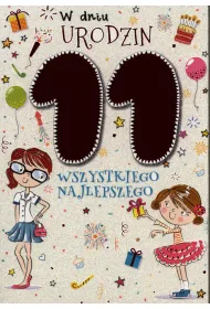 Kukartka Karnet B6 PR-057 Urodziny 11 dziewczynka
