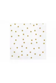 PartyDeco Serwetki Gwiazdki z�ote 33x33 cm